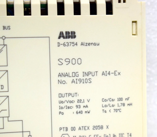 ماژول ورودی آنالوگ ABB AI910S