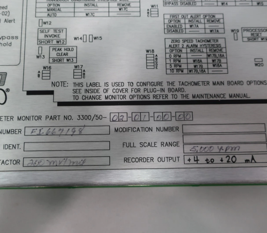 bently nevada 3300 / 50-02-01-00-00