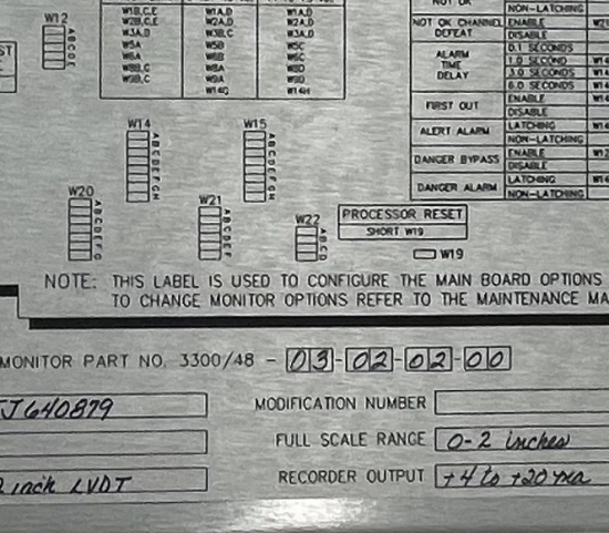 bently nevada 3300 / 48-03-02-02-00