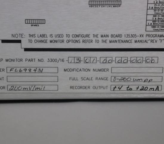 bently nevada 3300 / 16-13-01-00-00-00-00