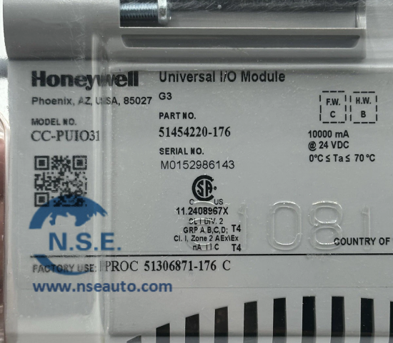 ماژول ورودی خروجی یونیورسال Honeywell CC-PUIO31